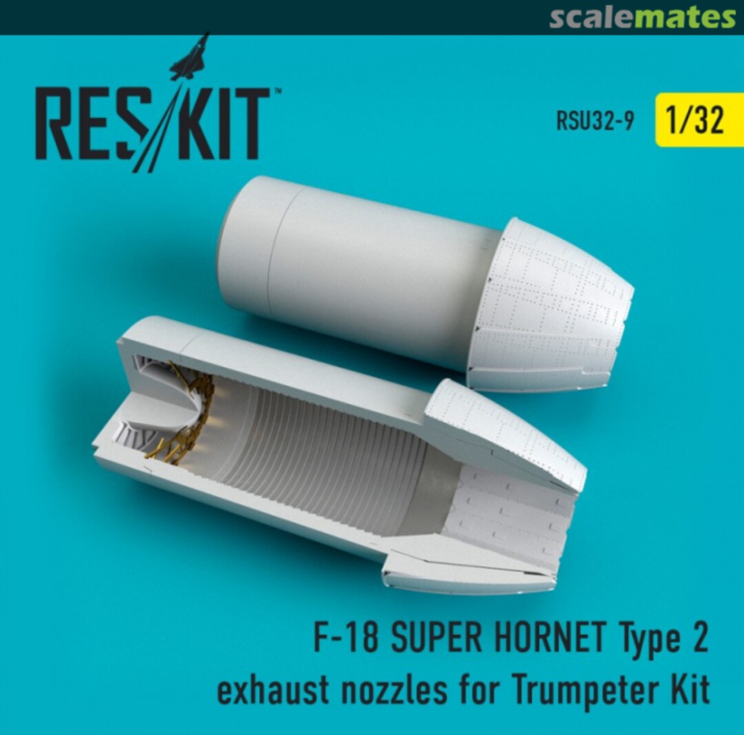 Boxart F-18 (E/G) Super Hornet - exhaust nozzles type 2 RSU32-0009 ResKit