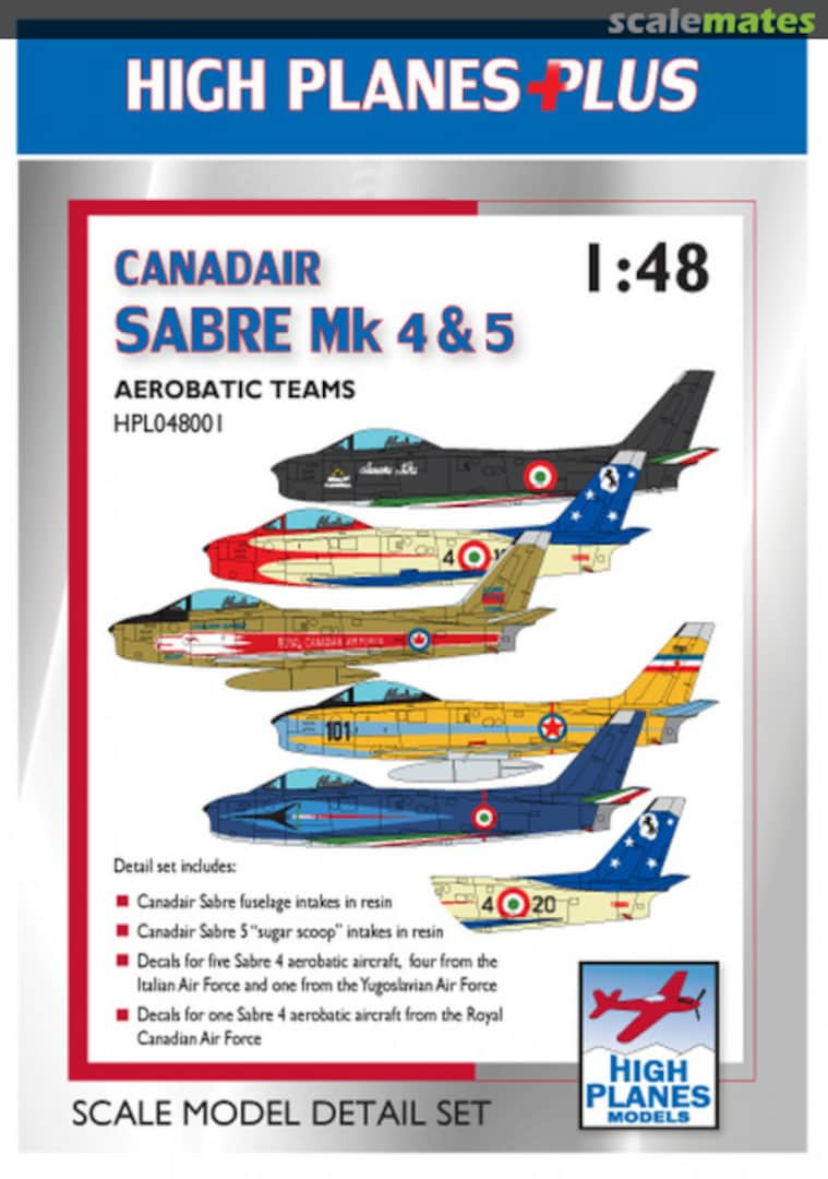 Boxart Canadair Sabre Mk.4 & 5 HPL048001 High Planes Models