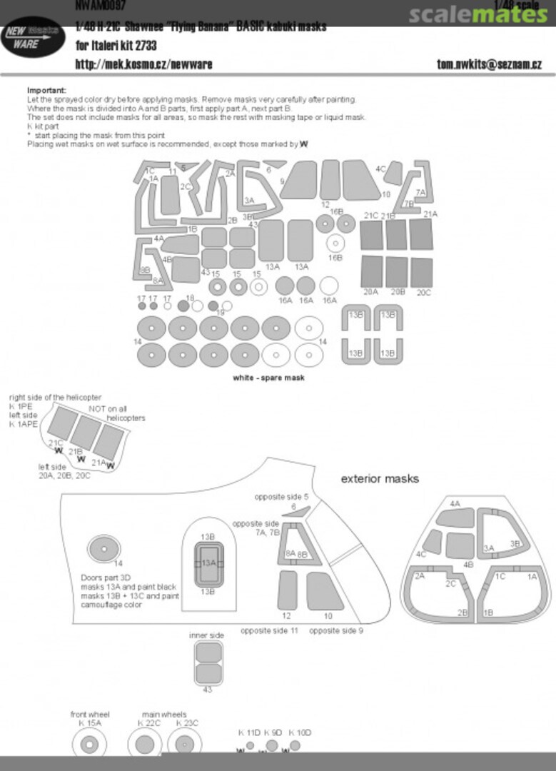 Boxart Piasecki H-21C Flying Banana/Shawnee BASIC NWAM097 New Ware