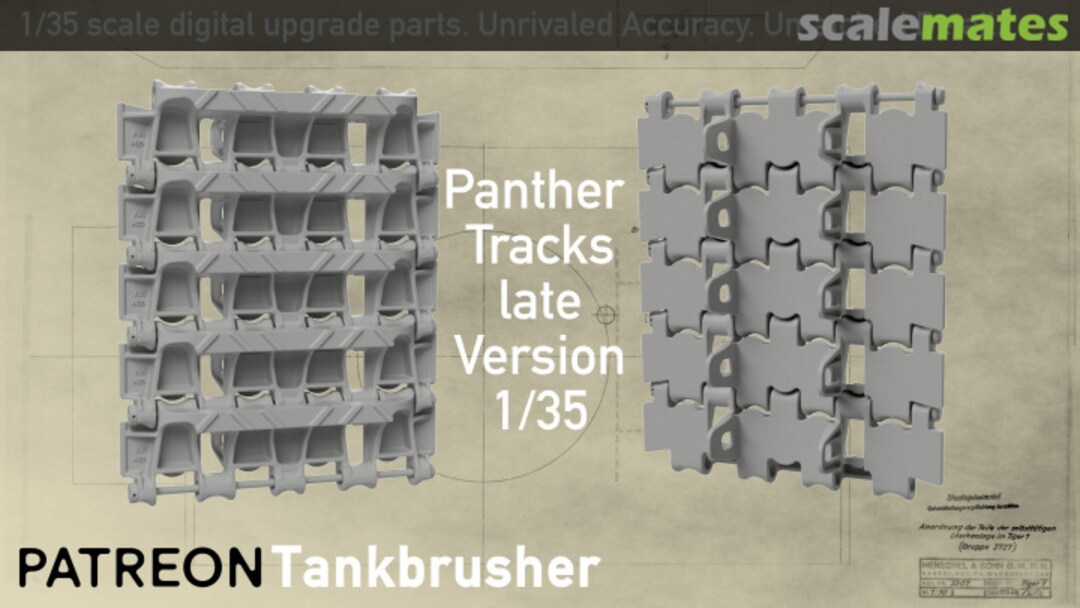 Boxart late Panther single link workable tracks 0007 Tankbrusher Scale Modeling