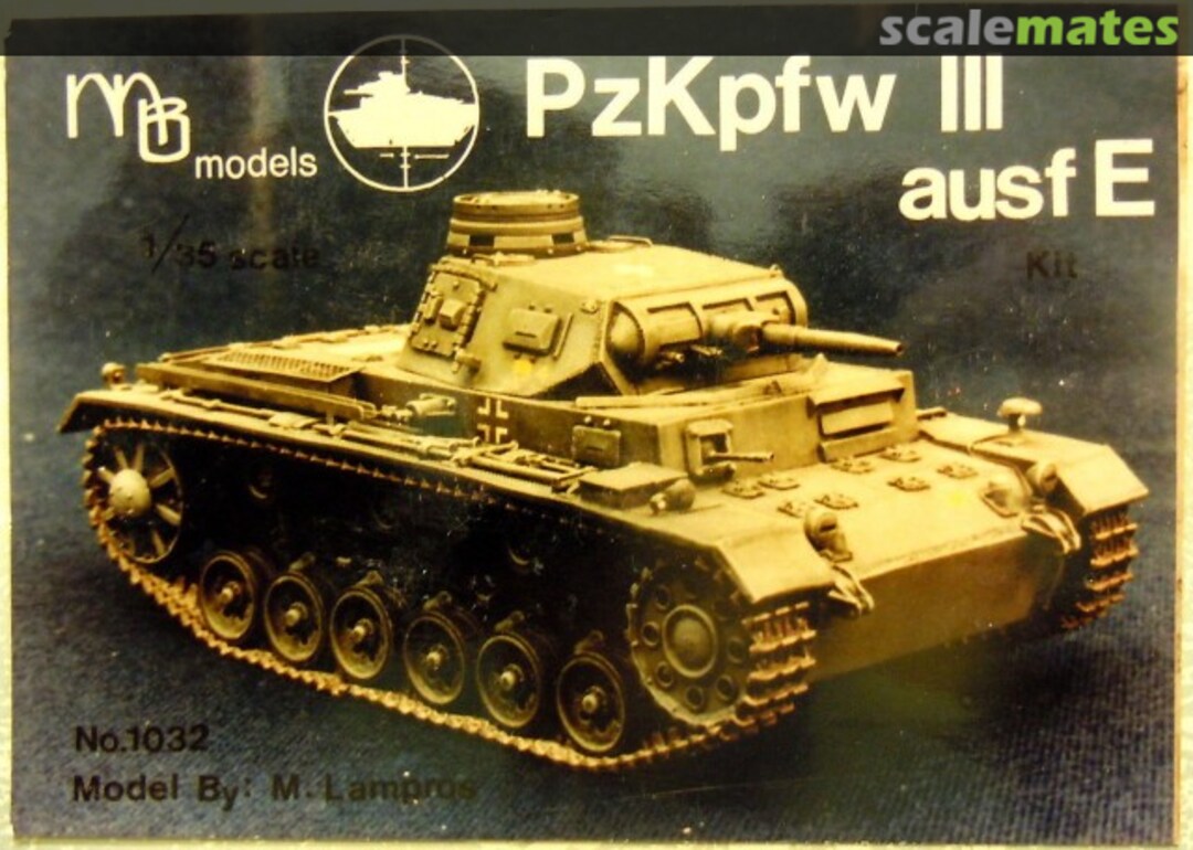 Boxart PzKpfw III ausf E 1032 MB Models