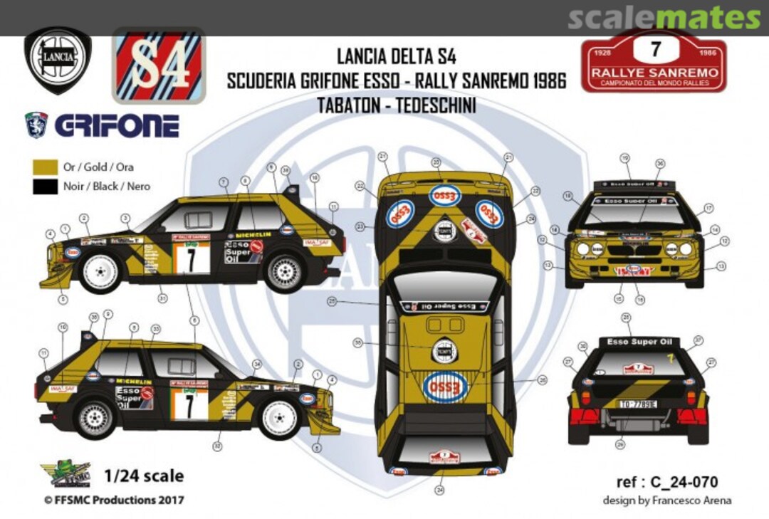 Boxart Lancia Delta S4 (TO 77891E) "Esso" C 24-070 FFSMC Productions