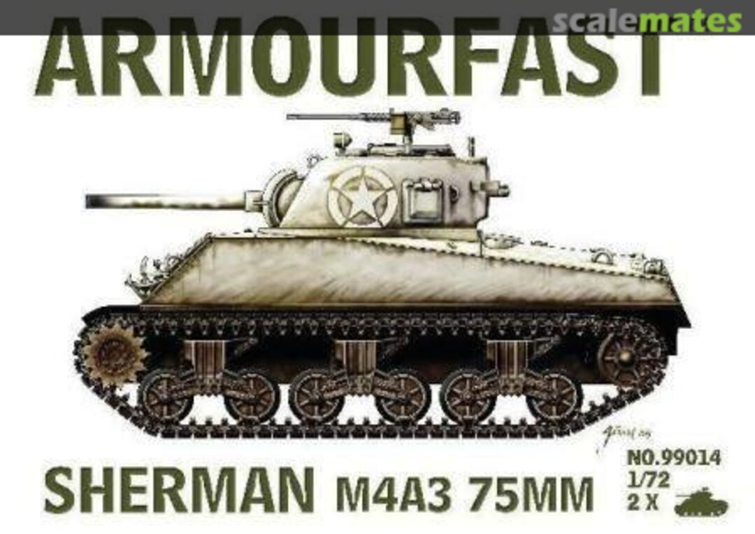 Boxart M4A3 75mm Sherman 99014 HäT