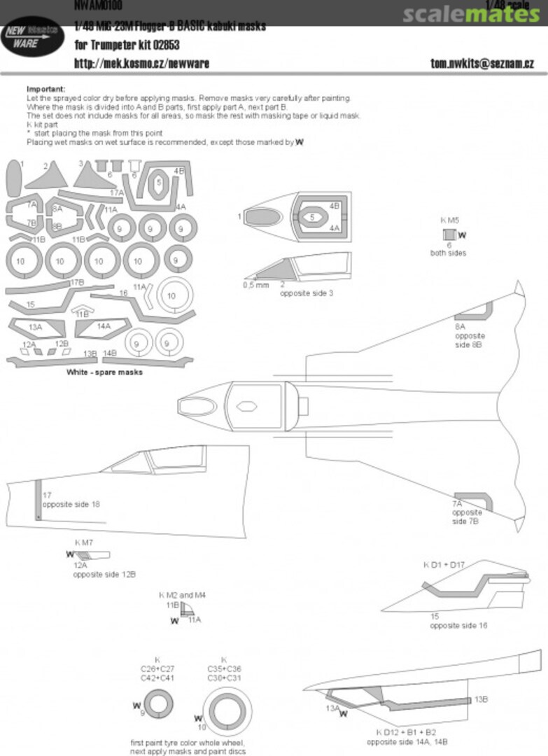 Boxart Mikoyan MiG-23M Flogger-B BASIC NWAM100 New Ware