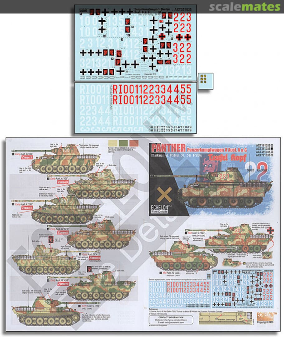 Boxart 31. Pz.Rgt., 5. Pz.Div. Panthers AXT351035 Echelon Fine Details