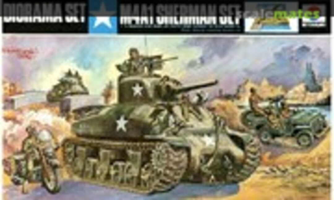 1:76 Diorama set M4A1 Sherman set (Nitto Kagaku 529)