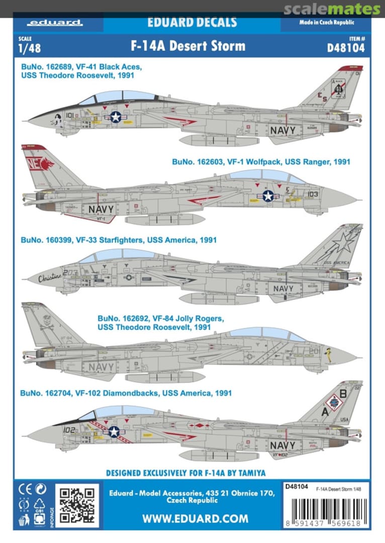 Boxart F-14A Desert Storm D48104 Eduard