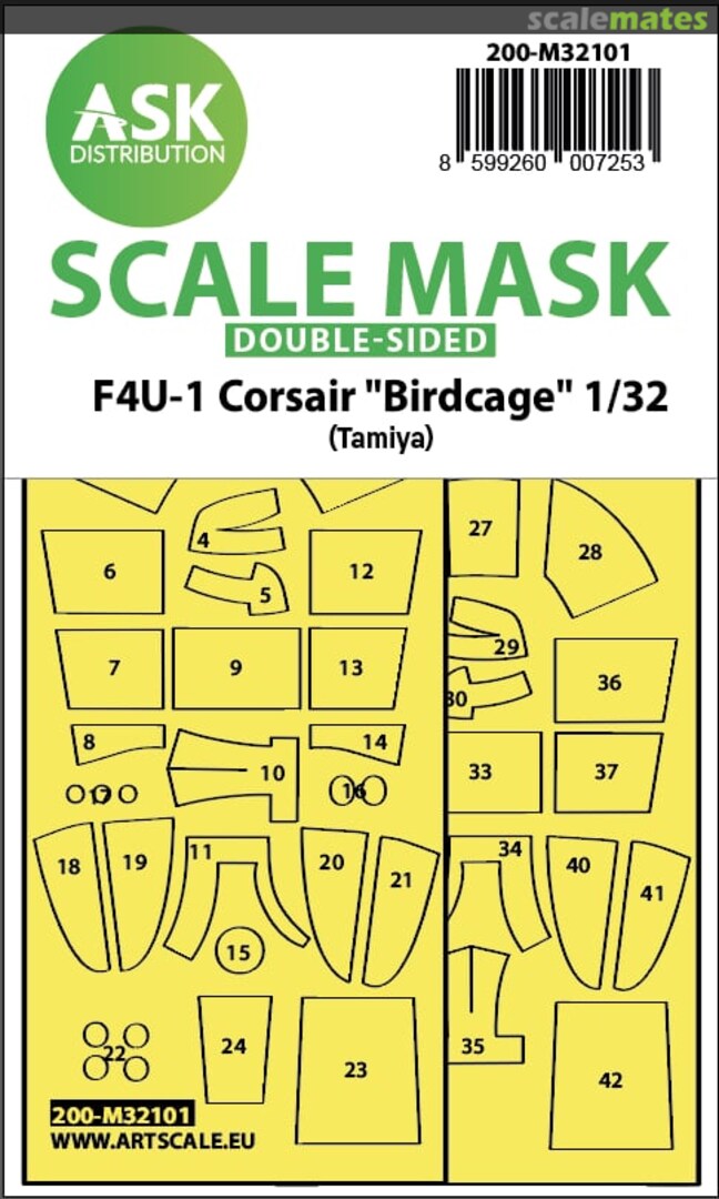 Boxart F4U-1 Corsair Birdcage masks 200-M32101 ASK