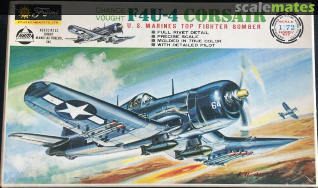 Boxart Chance Vought F4U-4 Corsair FC-9-50 Fujimi-AHM