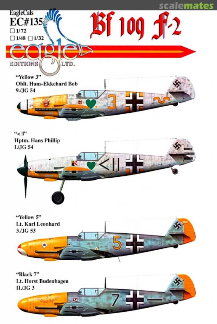 Boxart Bf 109 F-2 EagleCals EC32-135 Eagle Editions