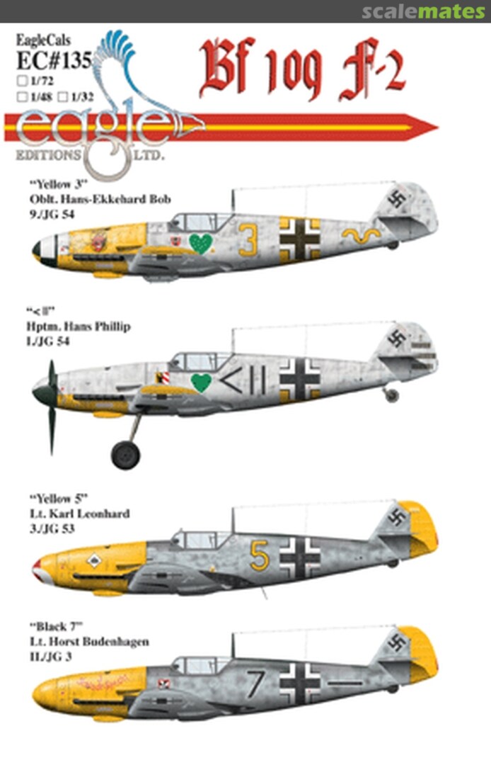 Boxart Bf 109 F-2 EagleCals EC32-135 Eagle Editions