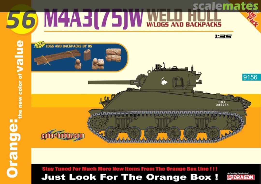 Boxart M4A3 (75)W Weld Hull 9156 Cyber Hobby