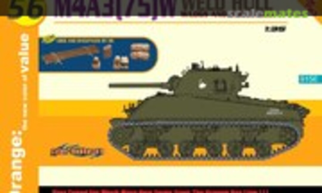 1:35 M4A3 (75)W Weld Hull (Cyber Hobby 9156)