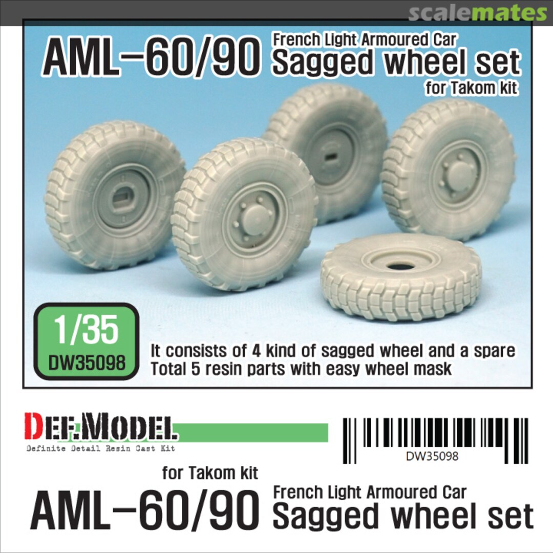 Boxart AML-60/90 Sagged Wheel Set DW35098 Def.Model