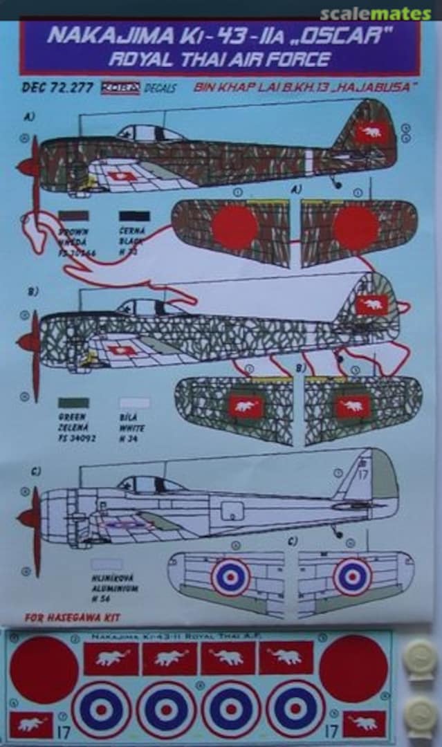 Boxart Nakajima Ki-43-IIa Oscar DEC 72.277 Kora Models