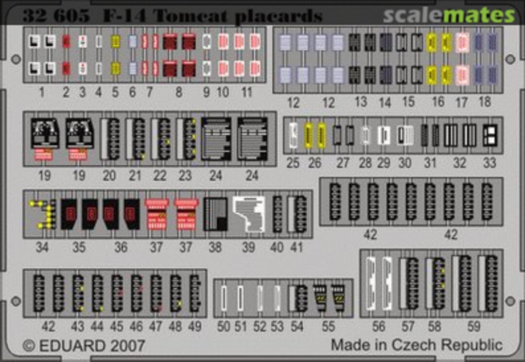 Boxart F-14 placards S.A. 32605 Eduard