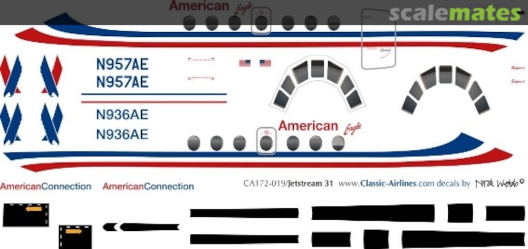 Boxart American Eagle BAe Jetstream 31 CA172-019 Classic Airlines