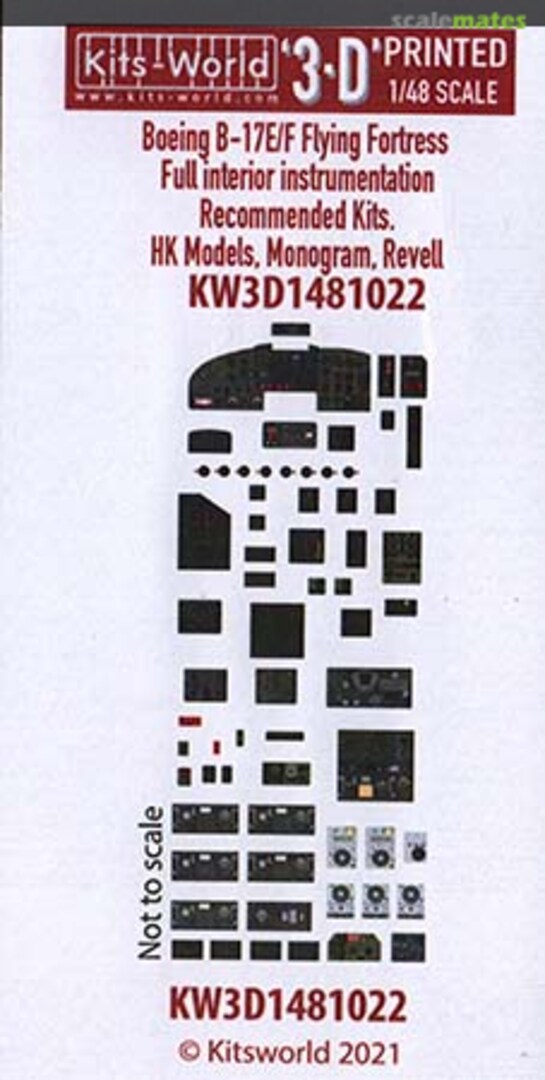 Boxart B-17E/F Interior Detail Set KW3D1481022 Kits-World