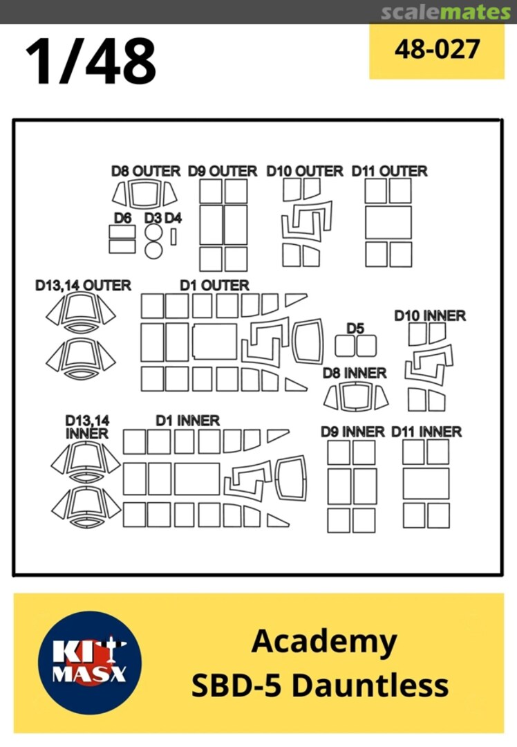 Boxart SBD-5 Dauntless 48-027 Kit Masx