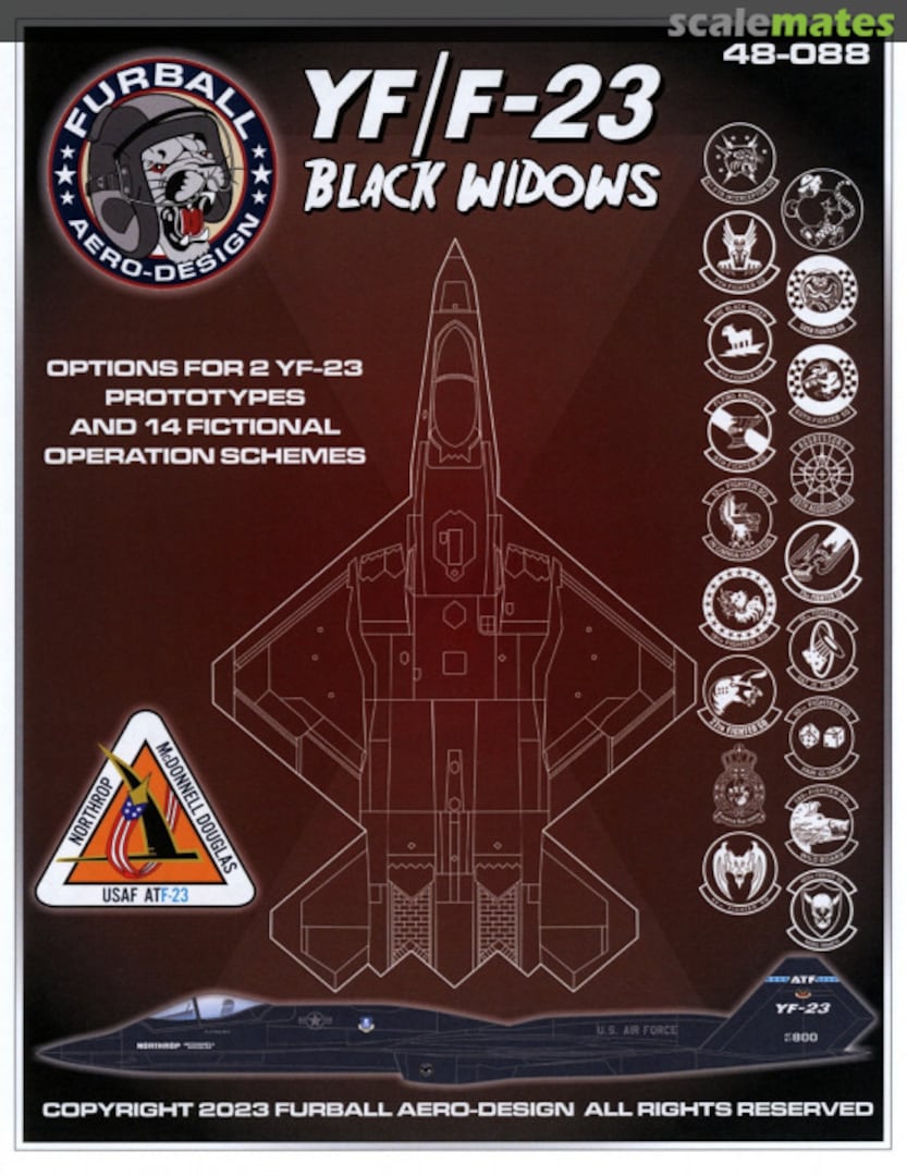 Boxart YF/F-23 Black Widows 48-088 Furball Aero-Design