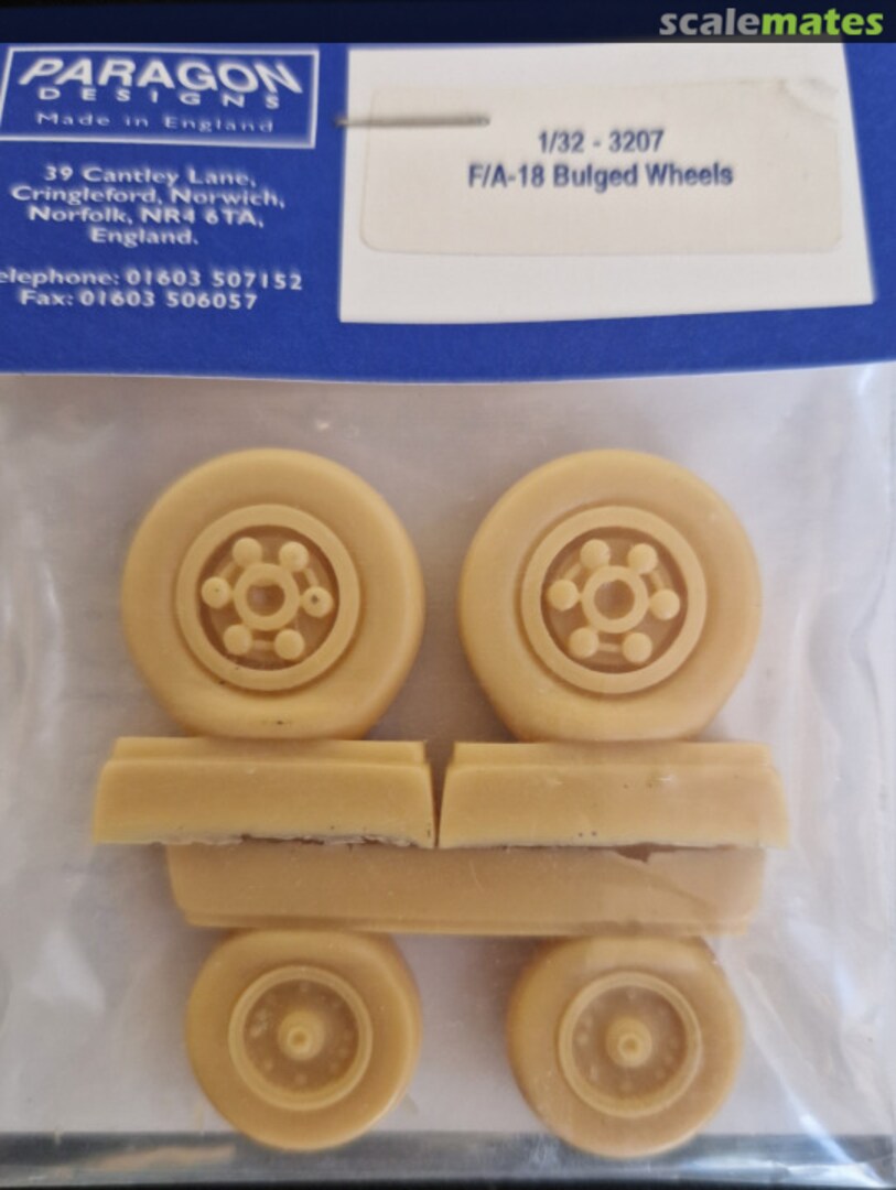 Boxart F/A-18 Bulged Wheels 3207 Paragon Designs