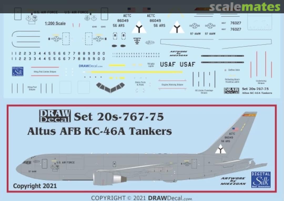 Boxart Altus AFB KC-46A Tankers 20-767-75 Draw Decal