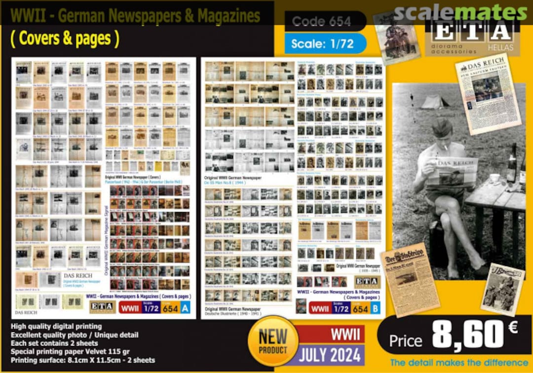 Boxart WWII – German Newspapers & Magazines 654 ETA Diorama Accessories