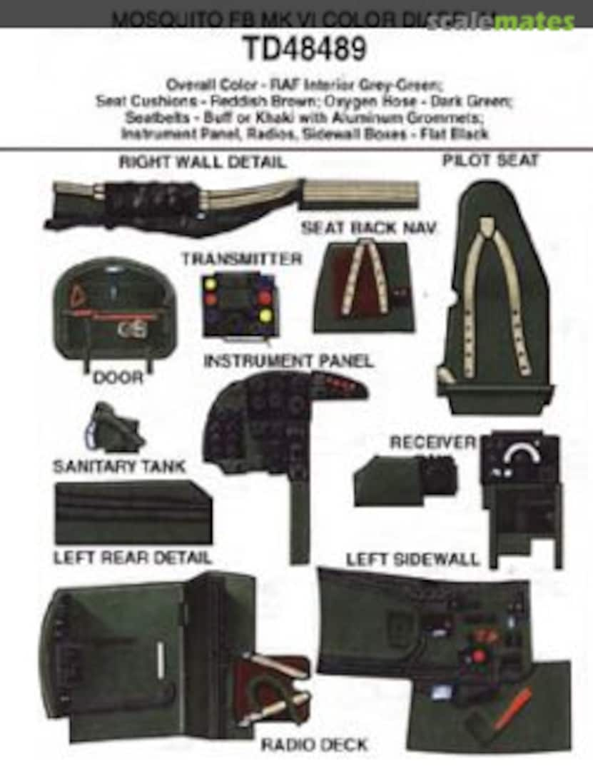 Boxart Mosquito Mk.VI Cockpit Set 48489 True Details