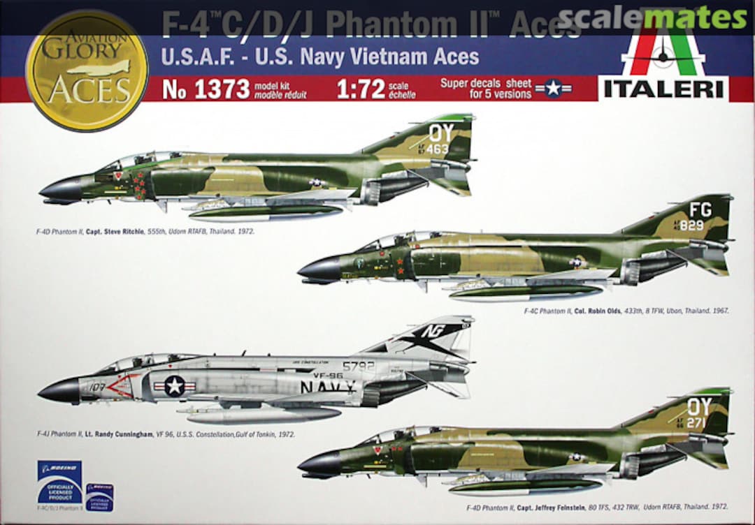 Boxart F-4 C/D/J Phantom II Aces 1373 Italeri