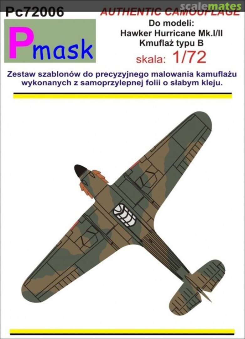 Boxart Hawker Hurricane Mk.I/II PC72006 Pmask