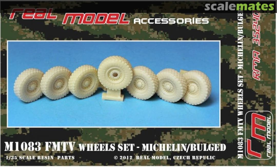 Boxart M1083 FMTV wheels set - Michelin / bulged RMA 35240 Real Model