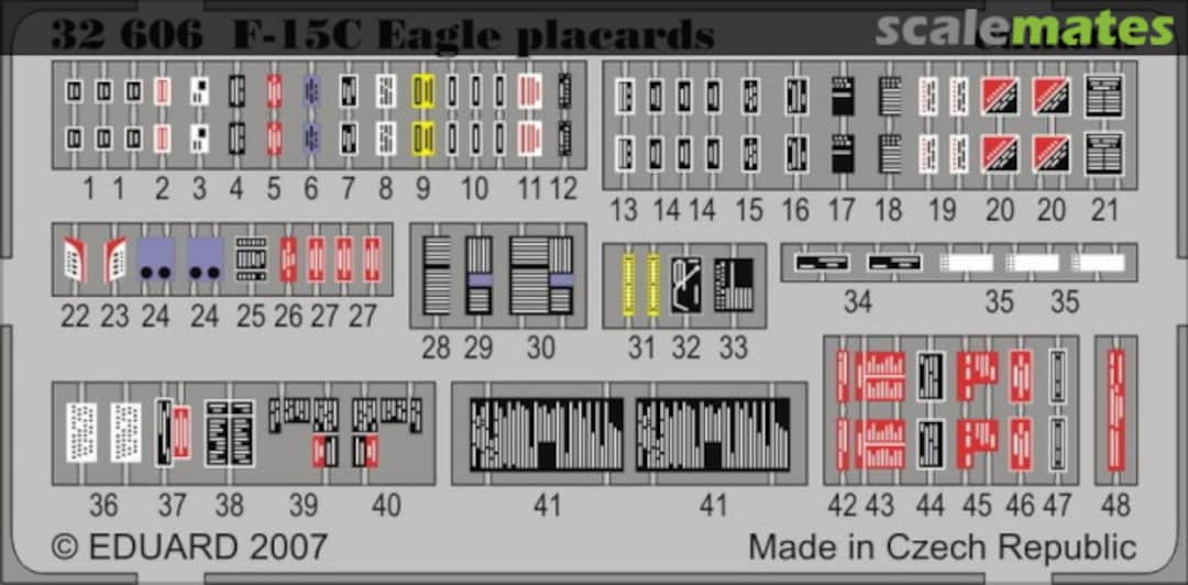 Boxart F-15C placards S.A. 32606 Eduard