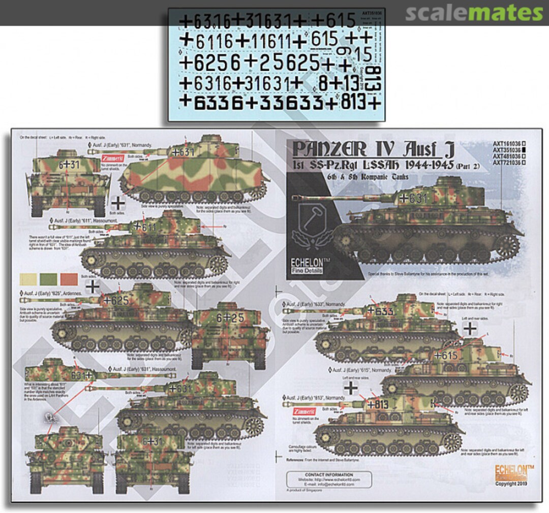 Boxart LAH Panzer IV Ausf. Js 1944-1945 (Pt 2) AXT351036 Echelon Fine Details