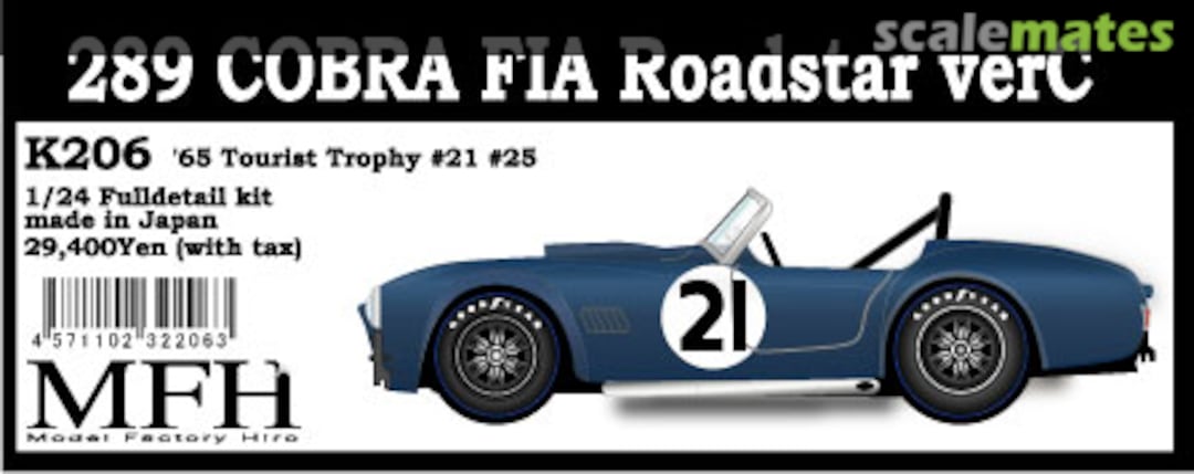 Boxart Shelby AC Cobra 289 FIA Roadster K-206 Model Factory Hiro