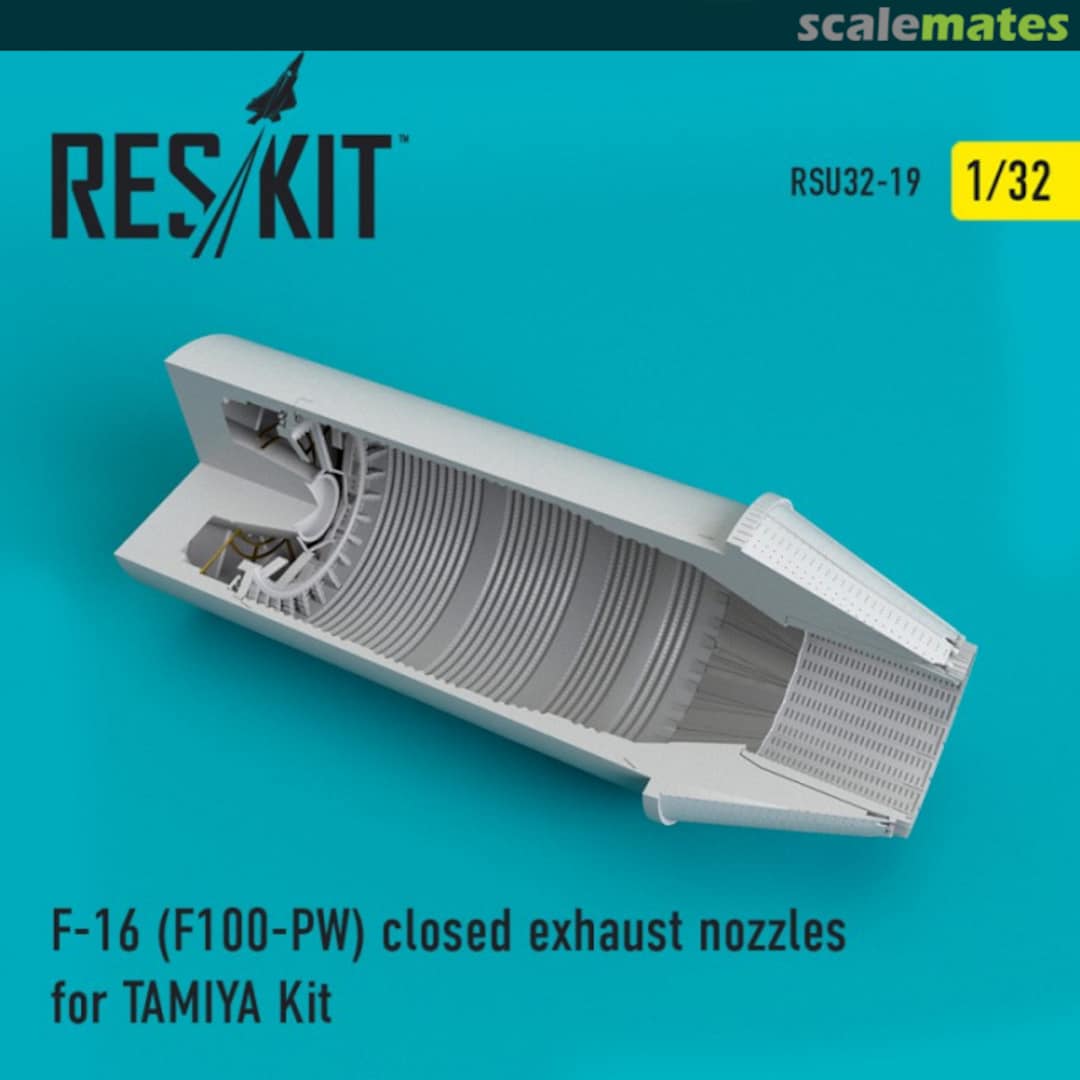 Boxart F-16 (F100-PW) closed exhaust nozzles RSU32-0019 ResKit