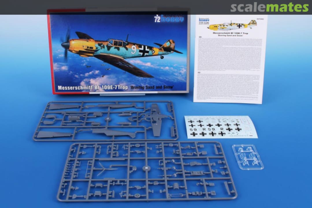 Contents Messerschmitt Bf 109E-7Trop SH 72462 Special Hobby