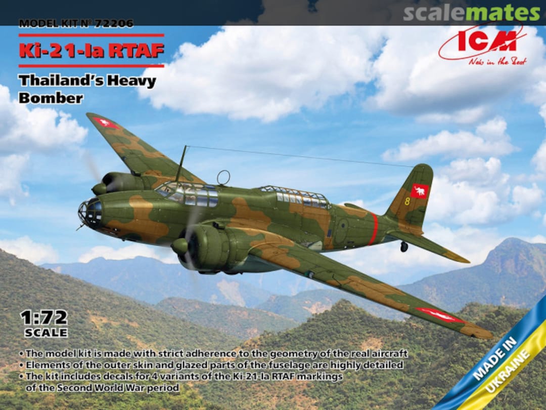 Boxart Ki-21-Ia RTAF 72206 ICM