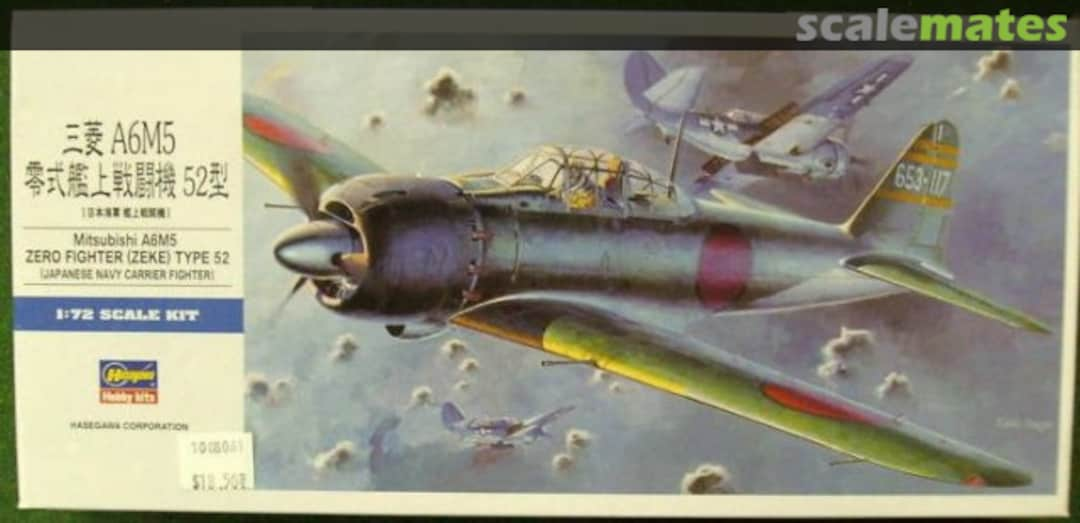 Boxart Mitsubishi A6M5 Zero fighter (Zeke) Type 52 A6 Hasegawa