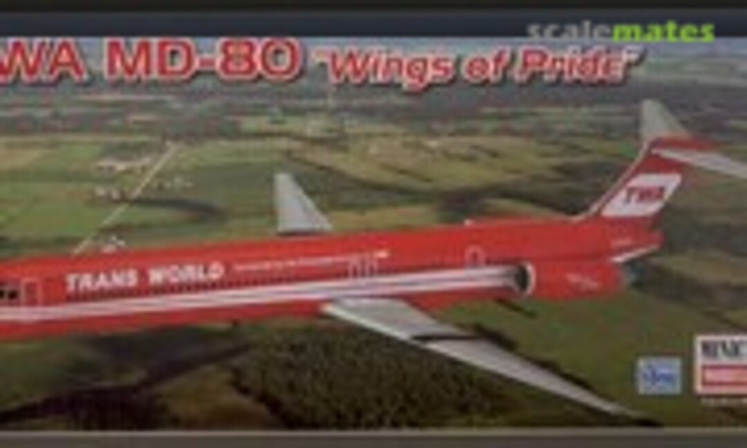 1:144 TWA MD-80 &quot;Wings of Pride&quot; (Minicraft Model Kits 14633)