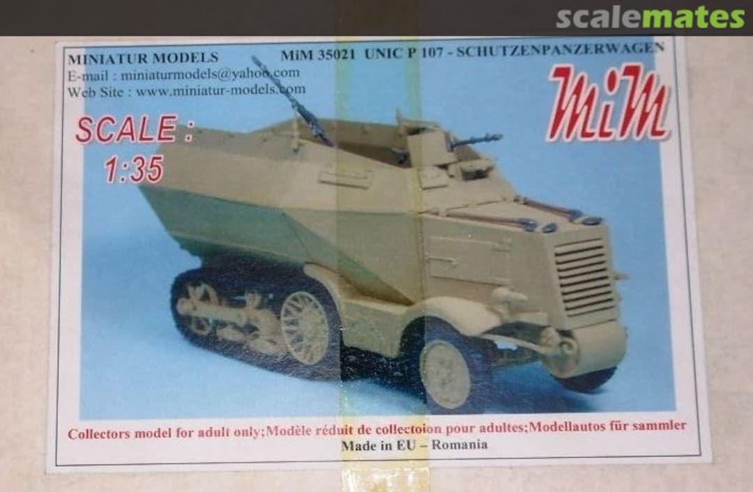 Boxart UNIC P107 Schutzenpanzerwagen 35021 Miniatur Models