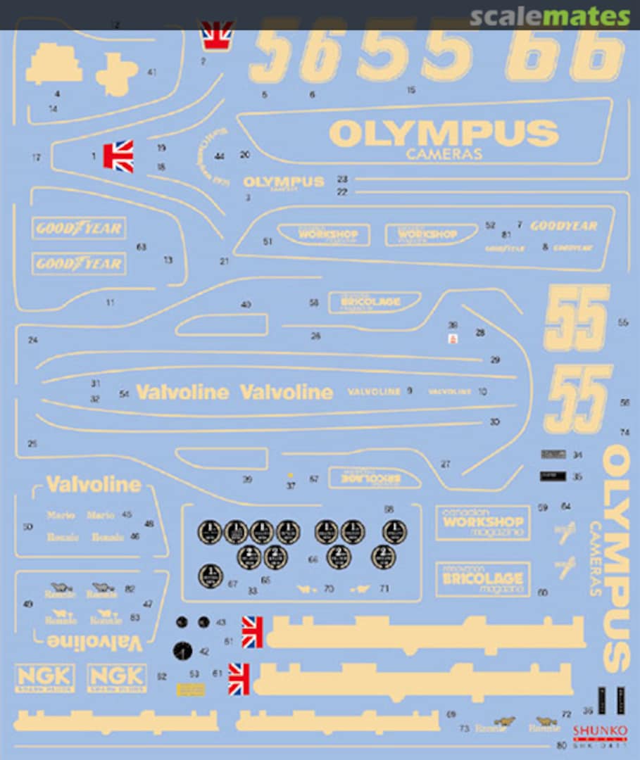 Boxart Lotus Ford Type 79 John Player Special #5, 6, 55 SHK-D411 Shunko Models