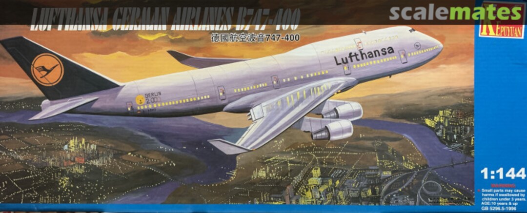 Boxart boeing 747-400 lufthansa 82806 Kepuyuan