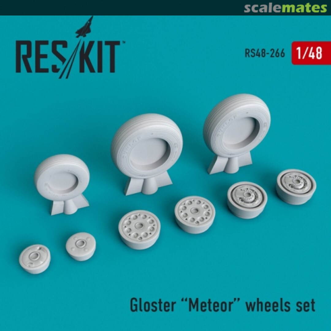 Boxart Gloster Meteor wheels set RS48-0266 ResKit