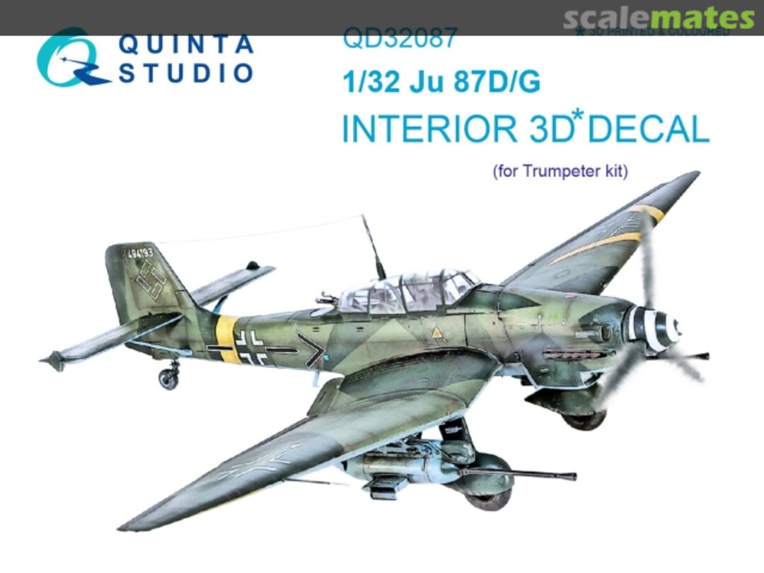 Boxart Ju 87D/G interior 3D decals QD32087 Quinta Studio