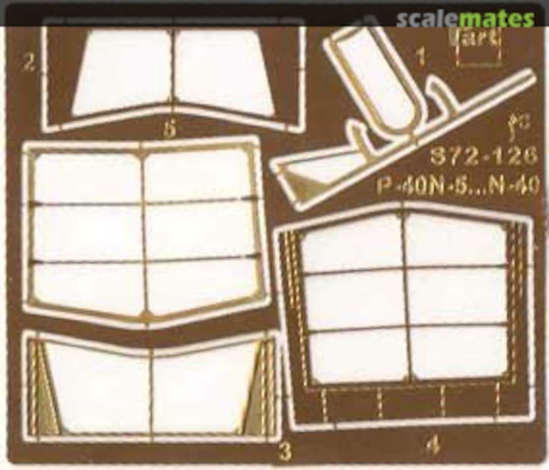 Boxart P-40N-1... N-40-canopy frames S72-126 Part