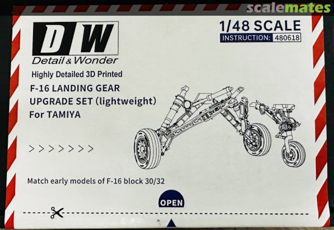 Boxart F-16 Fighting Falcon Landing Gear Upgrade Set (Lightweight) 480618 Detail & Wonder Studio