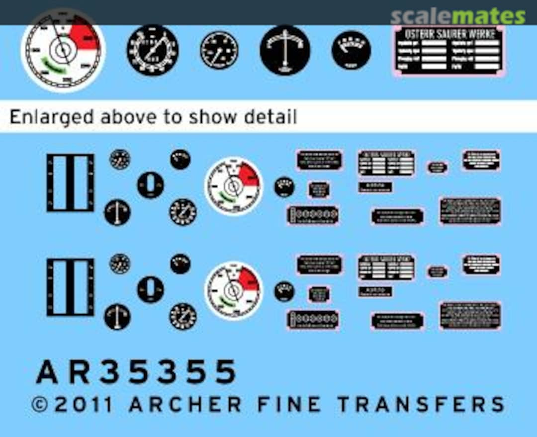 Boxart Sd.Kfz. 10/5 instruments and placards AR35355 Archer