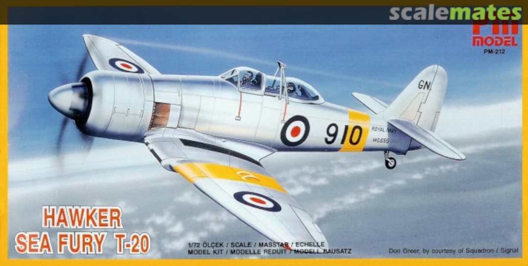 Boxart Hawker Sea Fury T-20 PM-212 PM Model