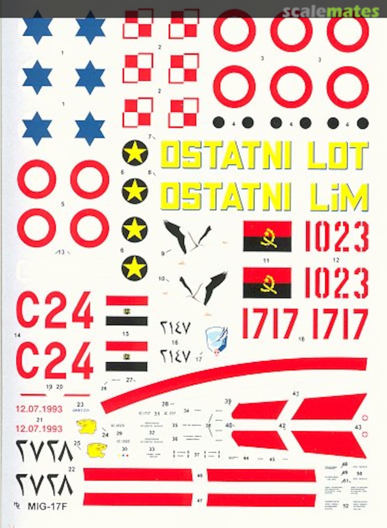 Boxart MiG-17F/Lim-5 Fresco C 48-005 Hi-Decal Line