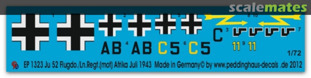 Boxart Ju 52 Flugdo./Ln.Regt.(mot) Afrika Juli 1943 EP 1323 Peddinghaus-Decals